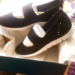 Cole Haan Zerogrand W13372 Stitchlite Mary Jane Loafers Womens Size 11 B Black